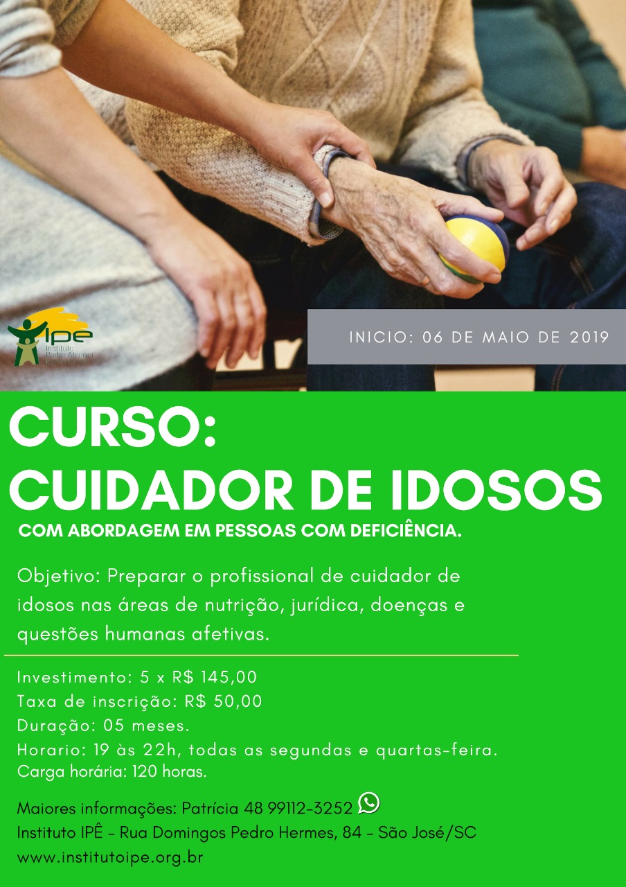 Curso Cuidador De Idoso Instituto José Berkenbrock